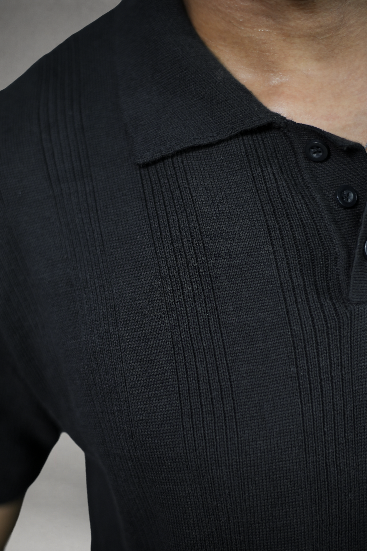 100% Cotton Textured-Stripe Knit Polo
