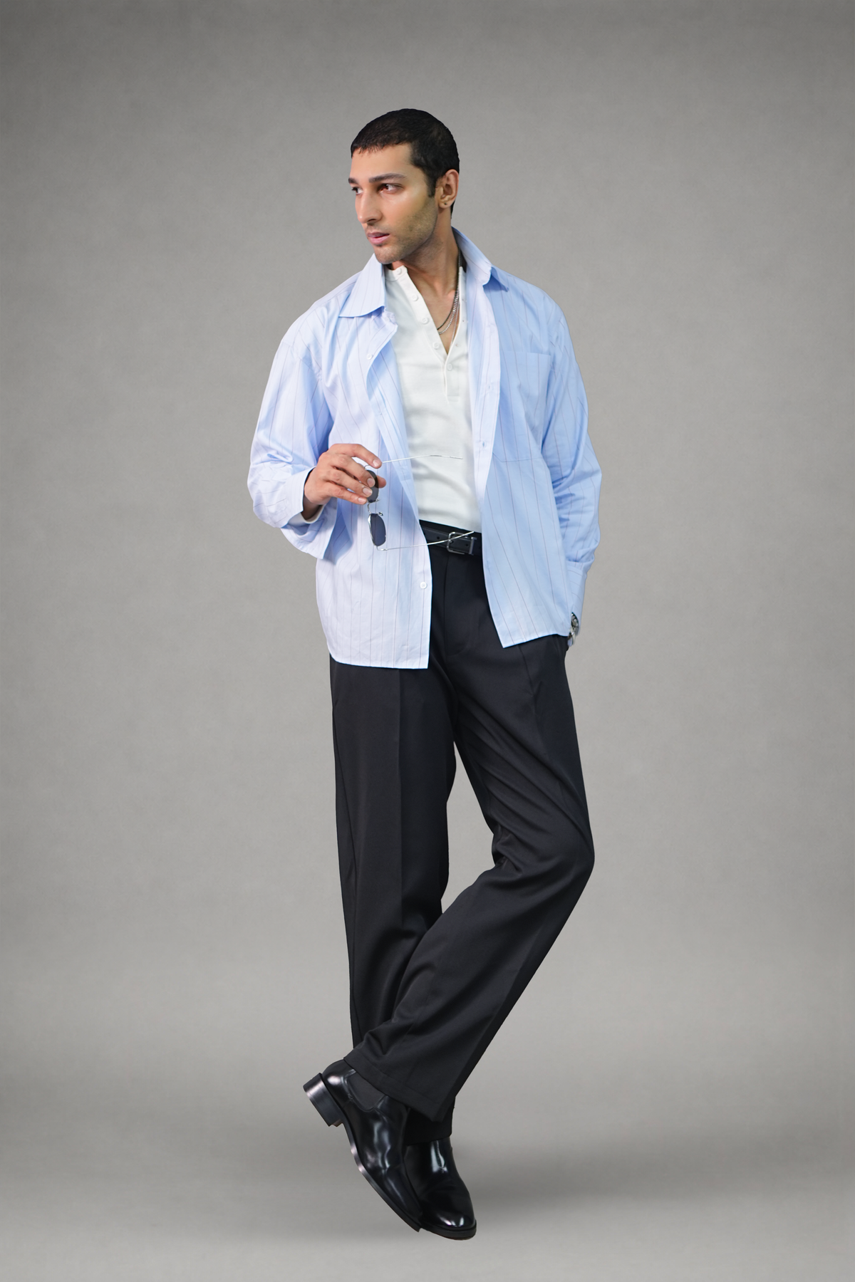 Double-Pleated High-Rise Trousers