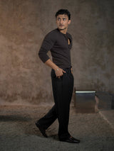 Cotton Slim Ribbed Henley