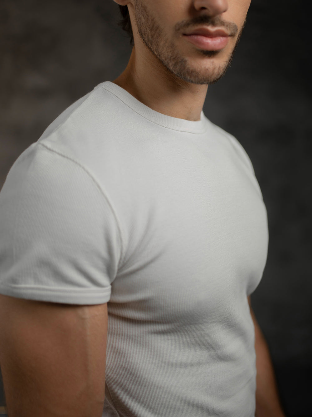 Cotton Slim Ribbed Tee