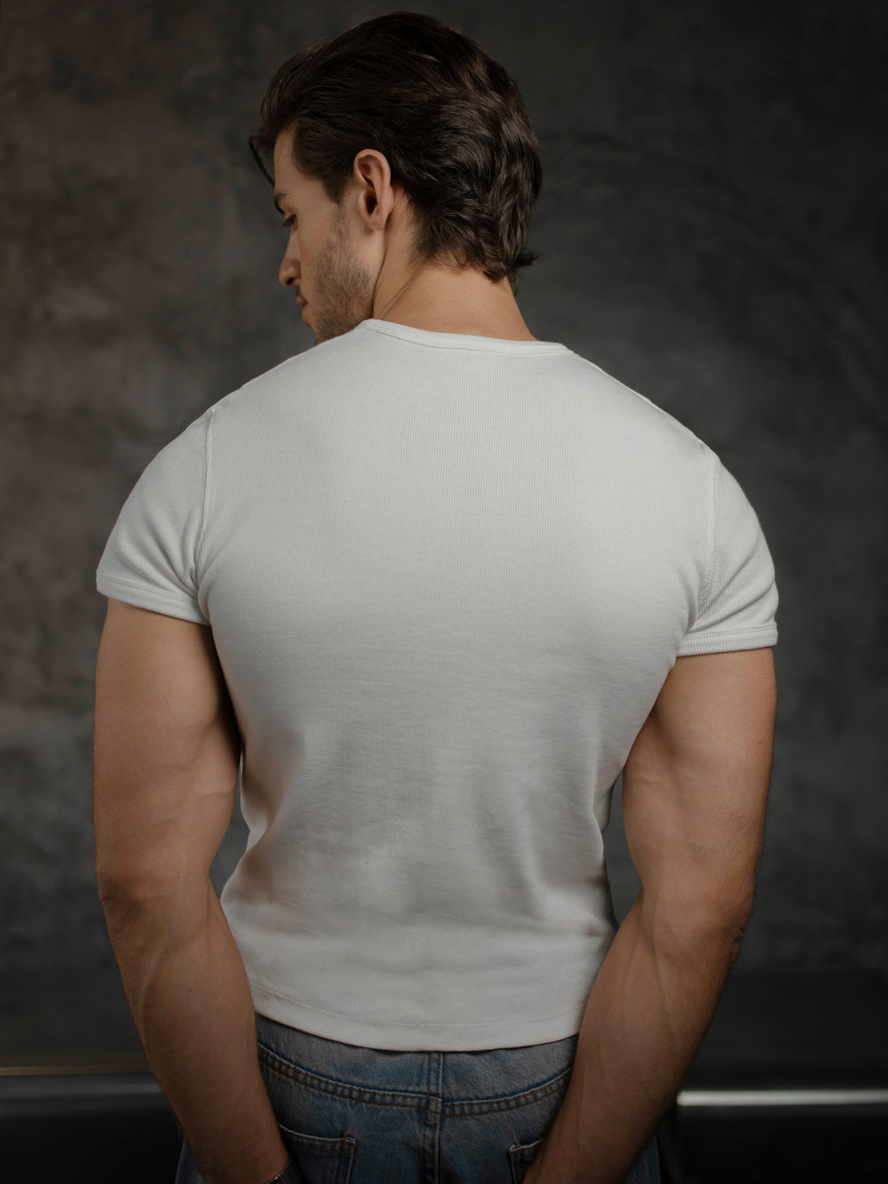 Cotton Slim Ribbed Tee