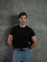 Cotton Slim Ribbed Tee