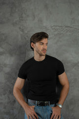 Cotton Slim Ribbed Tee