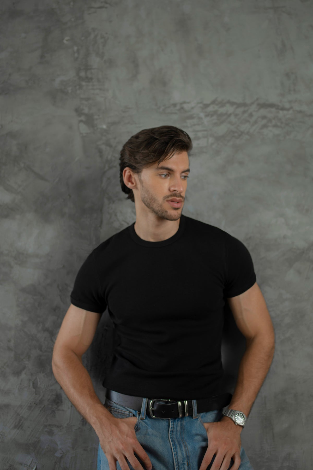 Cotton Slim Ribbed Tee