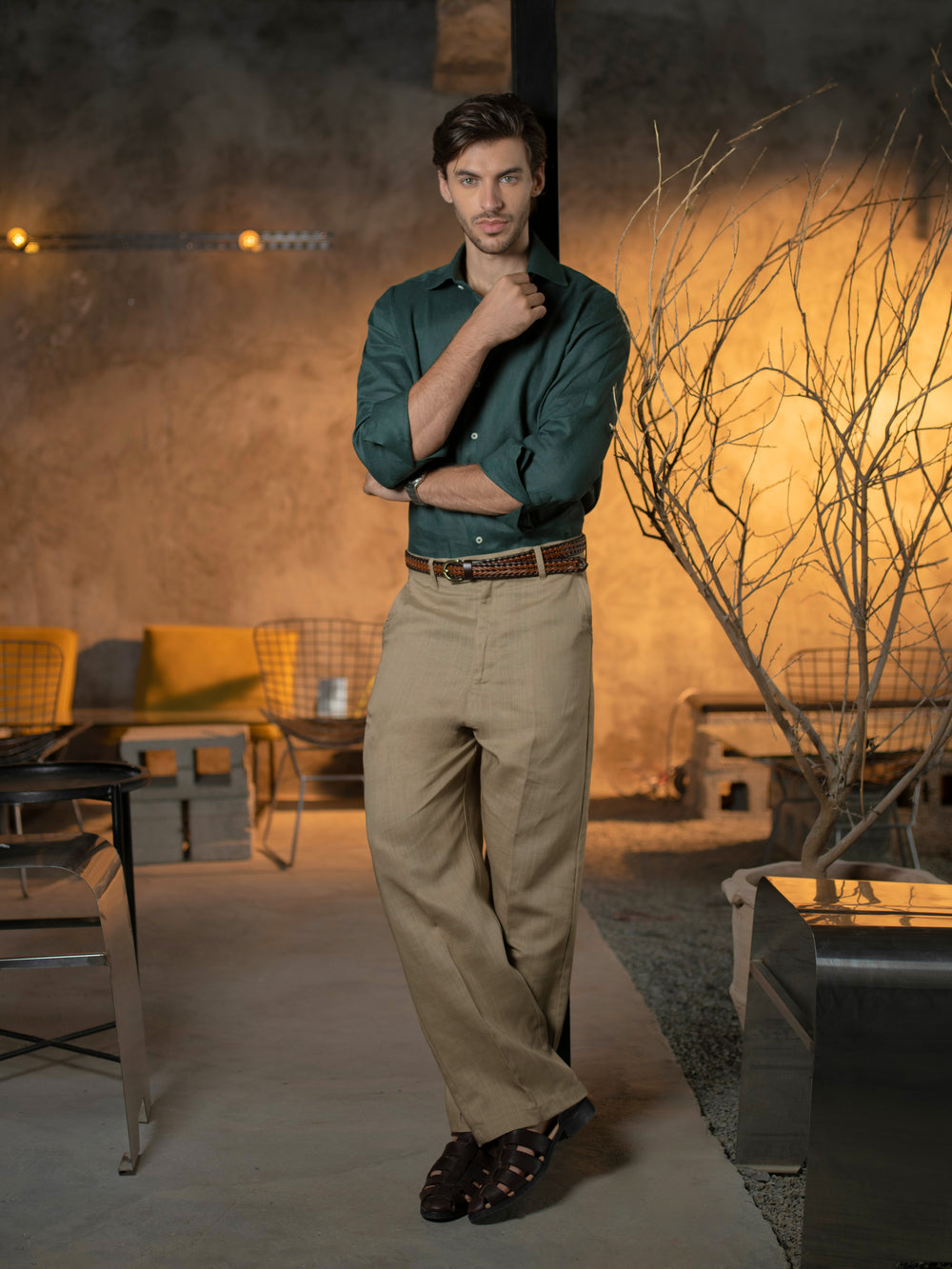 Pure Linen Easy Trousers