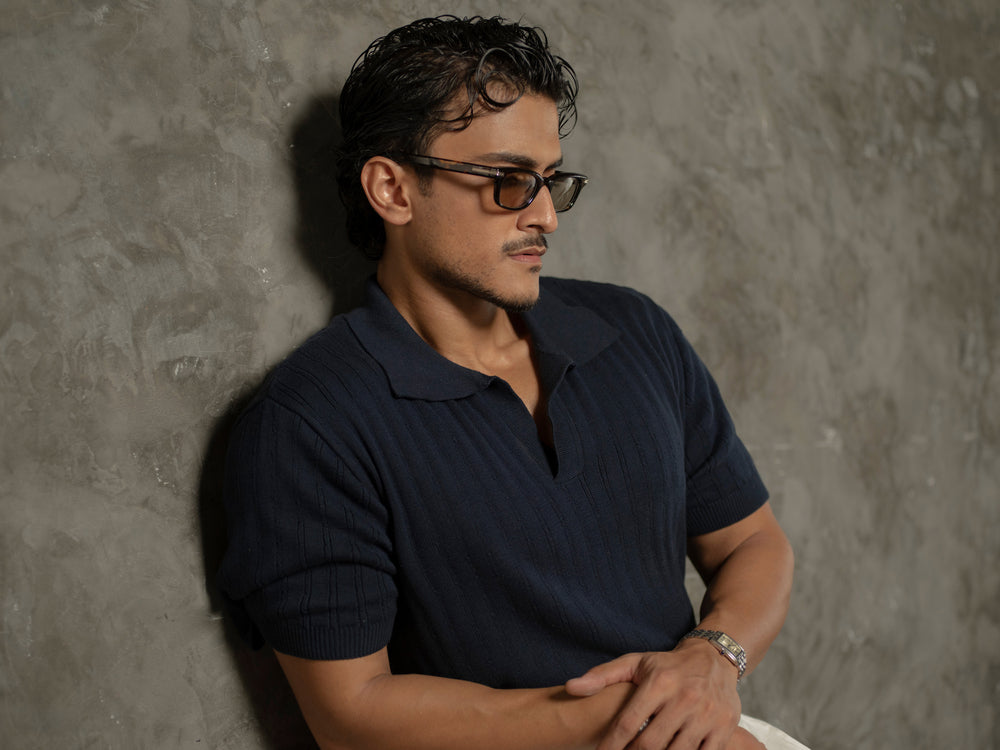 100% Cotton Cable-Knit Polo
