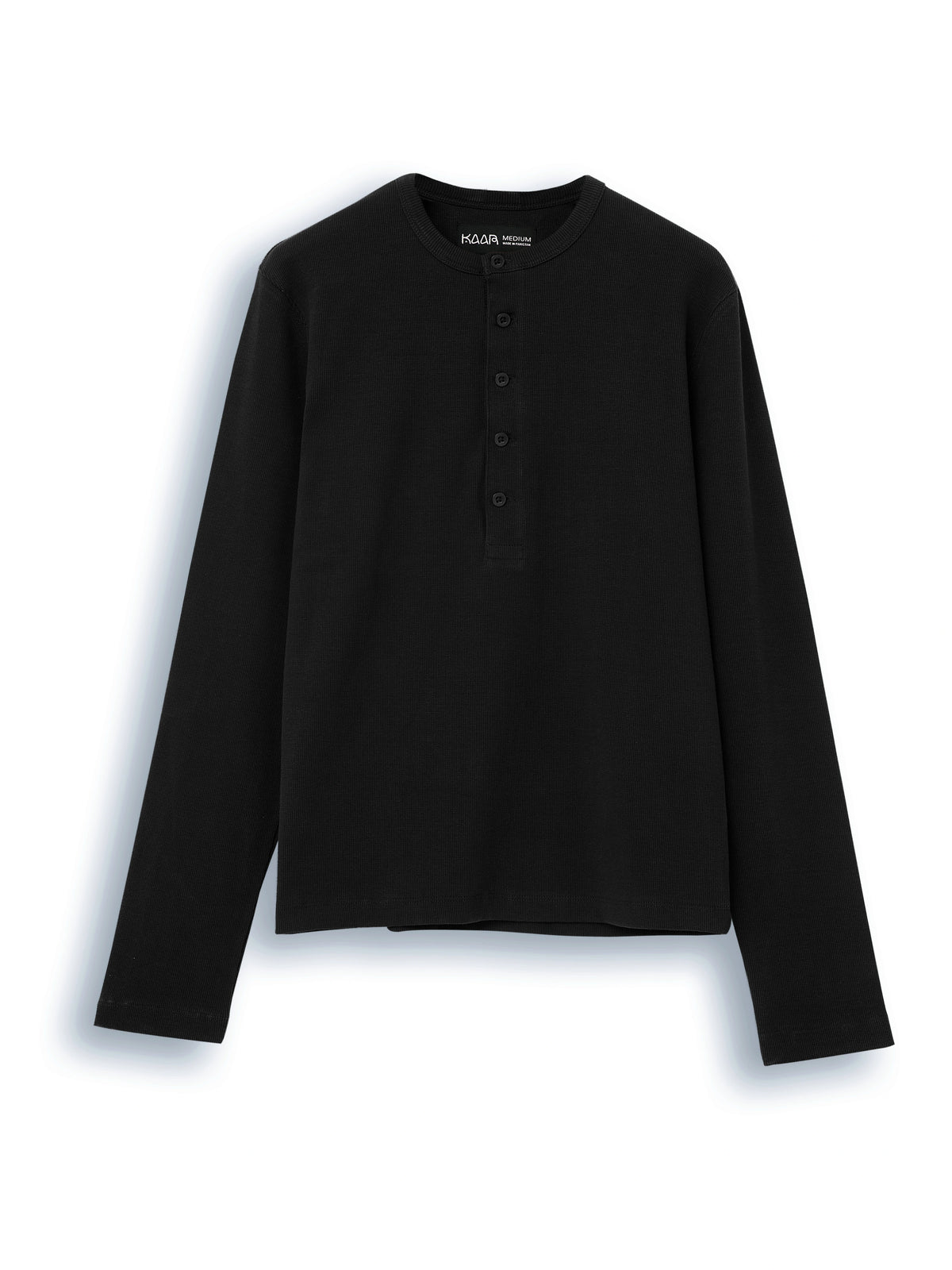 Cotton Slim Ribbed Henley