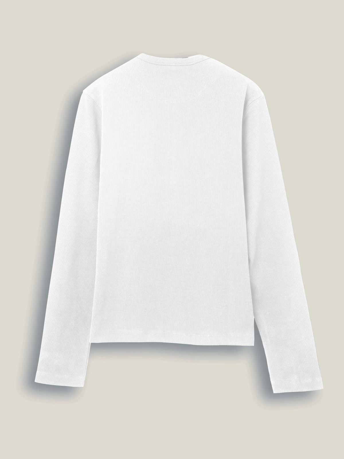 Cotton Slim Ribbed Henley