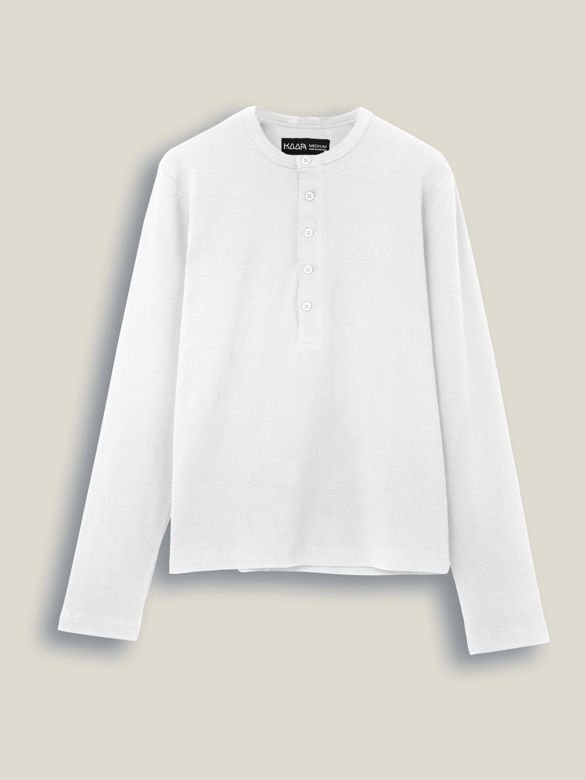 Cotton Slim Ribbed Henley