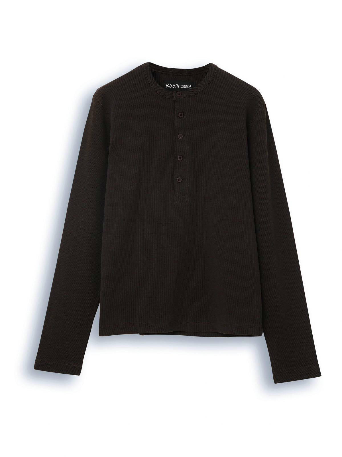 Cotton Slim Ribbed Henley