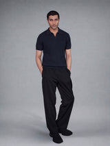 100% Cotton Cable-Knit Polo